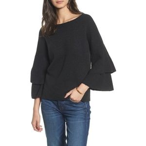 Madewell tier-sleeve pullover sweater in coziest yarn size medium